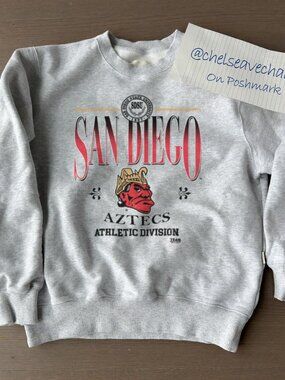 Vintage 90s San Diego State University SDSU Sweatshirt, San Diego State Aztecs